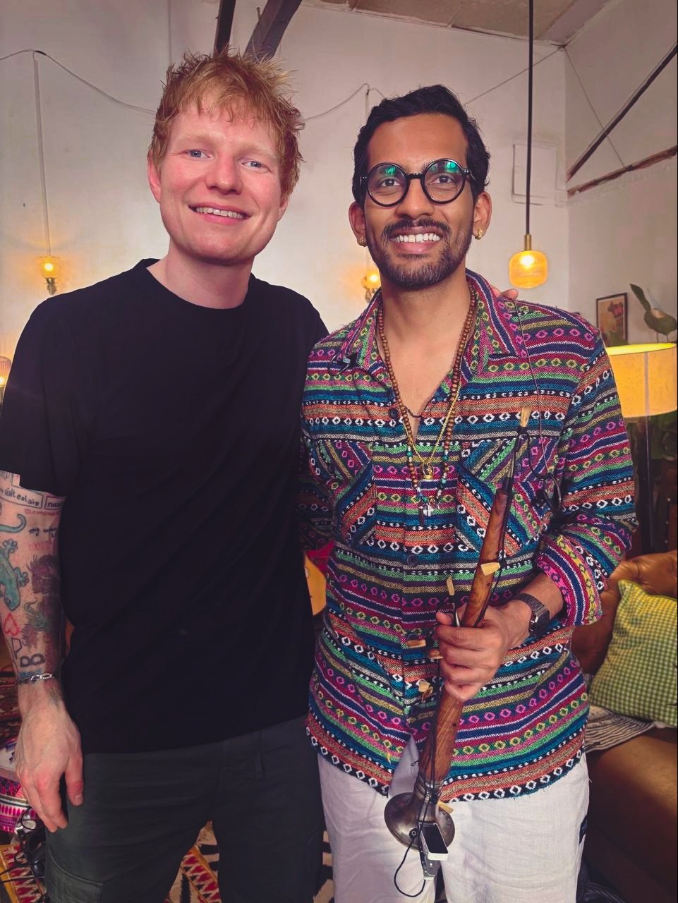 Omkar Dhumal with Ed Sheeran