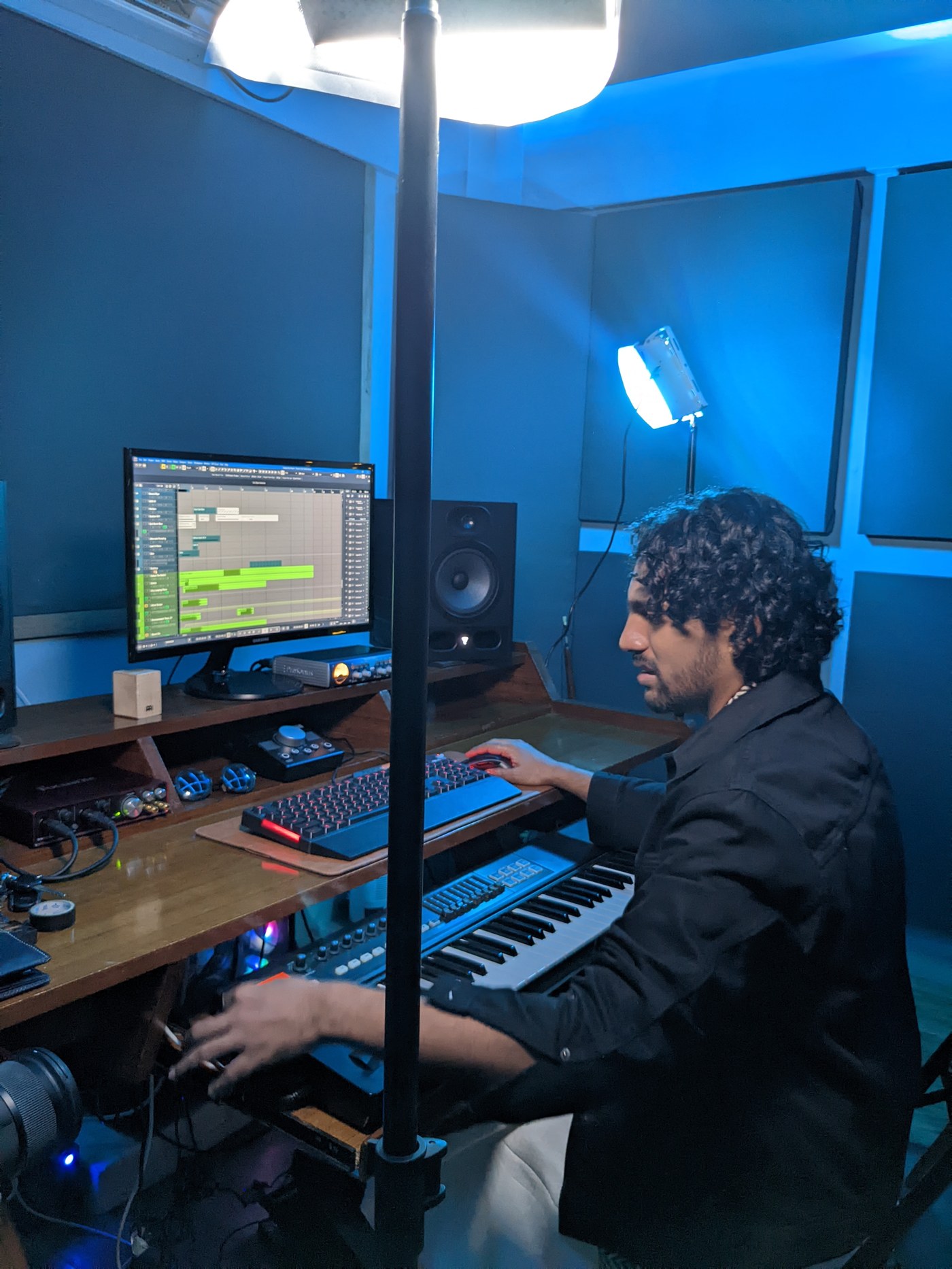 Omkar Dhumal at his production desk