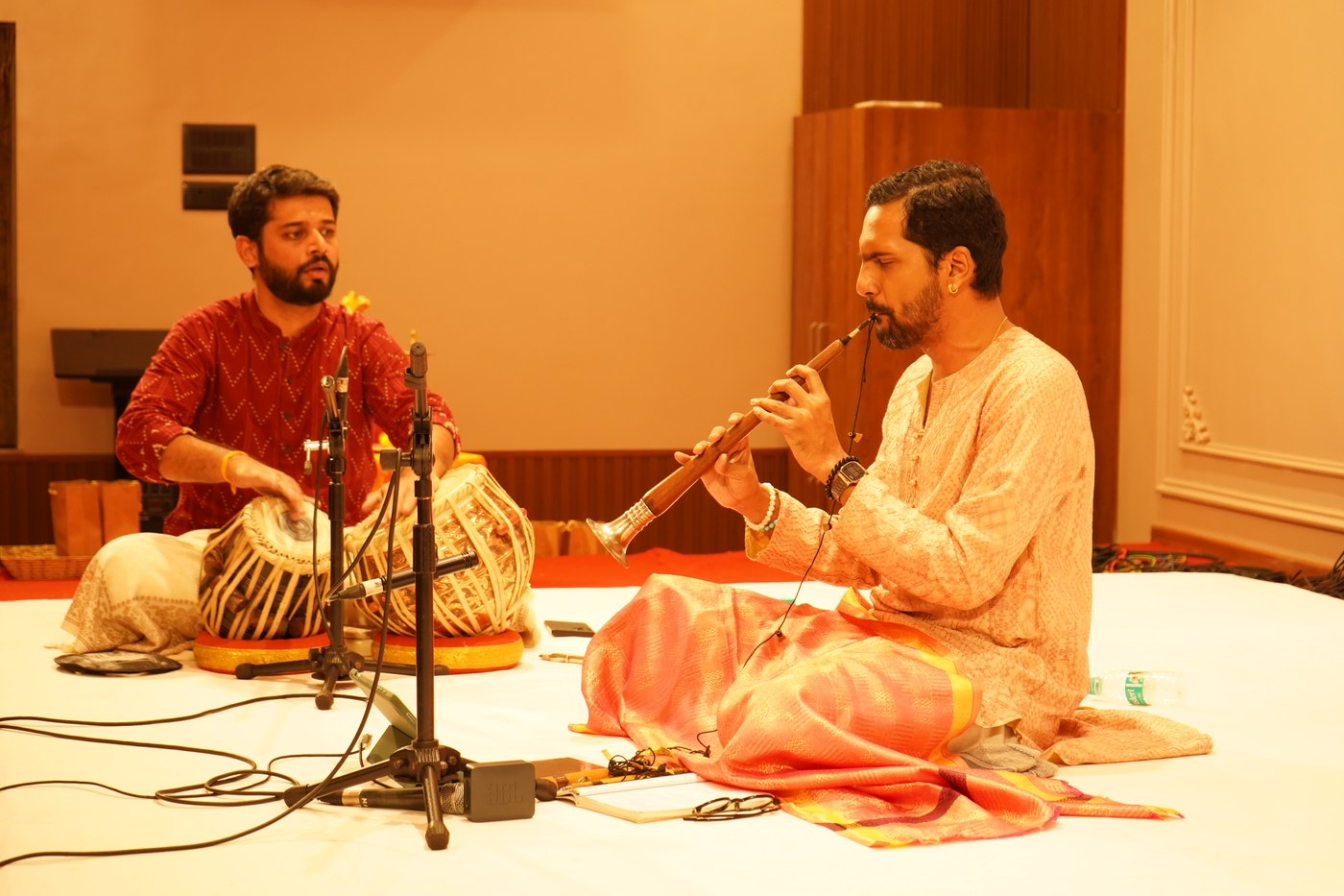 Omkar Dhumal performing live with tabla accompaniment